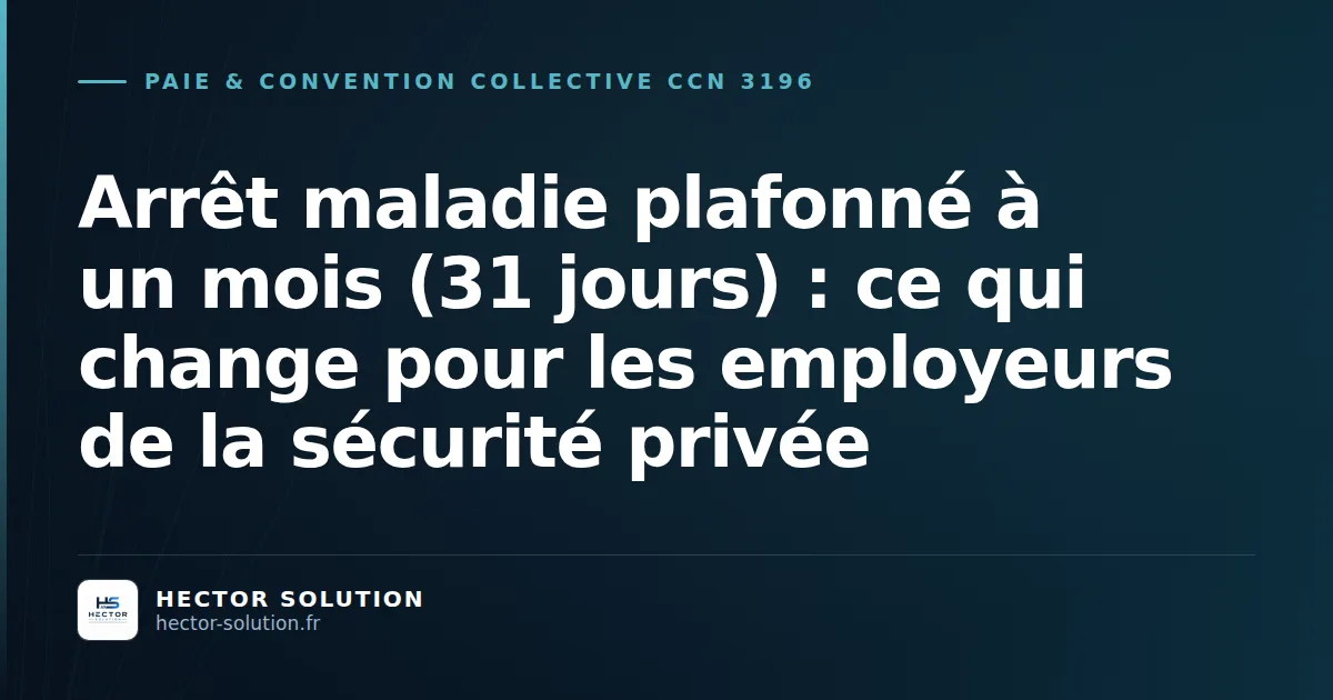 Suivi des arrêts maladie et des remplacements sur le planning d'une société de sécurité